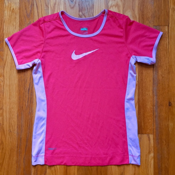 Nike Tops - Nike Fit Dry Pink Short Sleeve Workout Top
